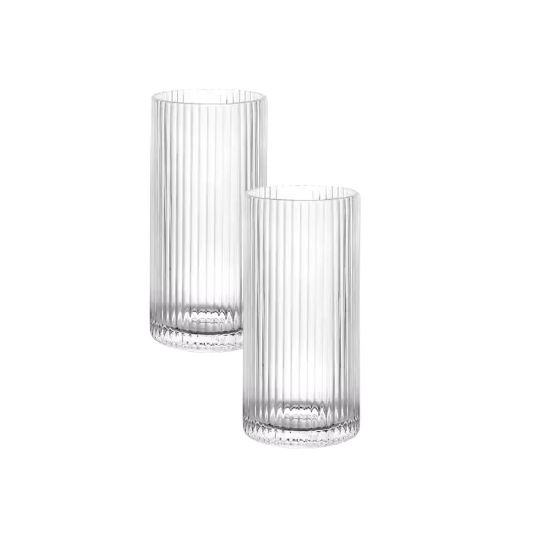 Ribbel Glas L - set van 2