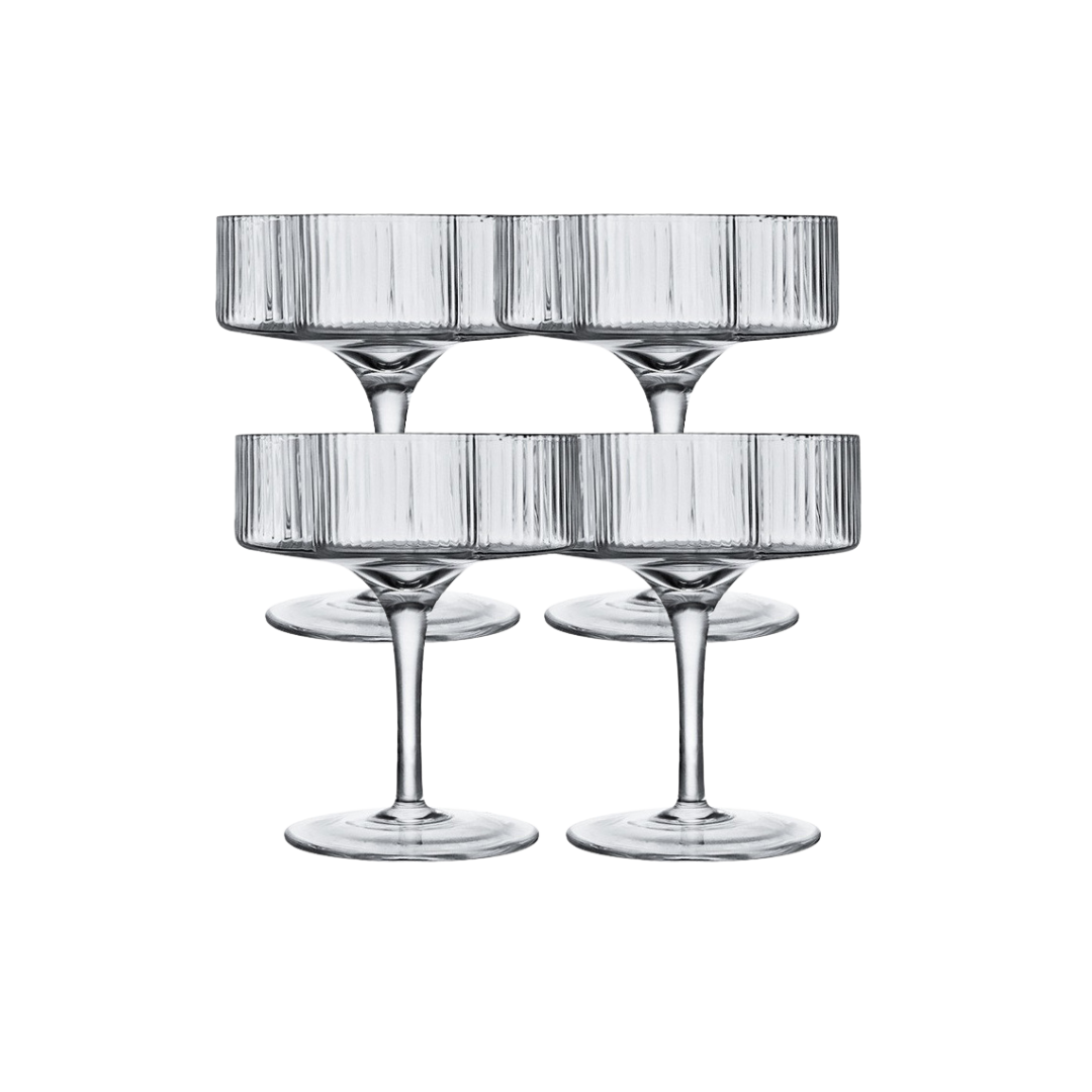 Wijn Glas Bloem - set van 4