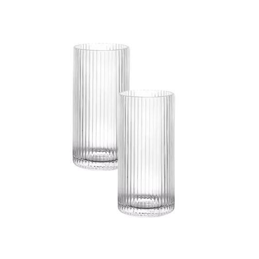 Ribbel Glas L  - set van 2