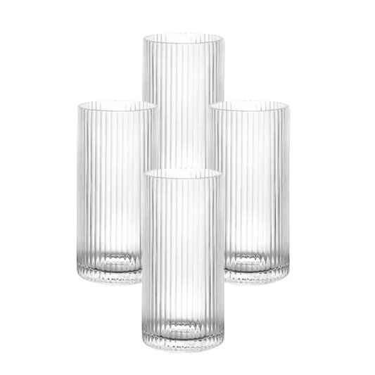 Ribbel Glas L - set van 4