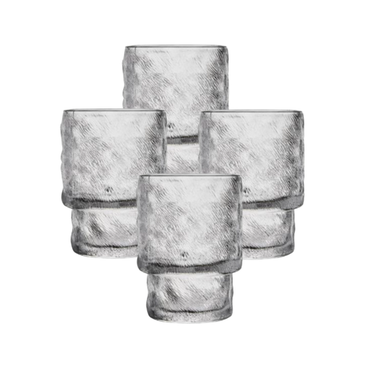 Mat glas S -set van 4