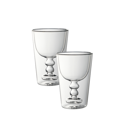 Dubbelwandig Wijn Glas Laag - set van 2