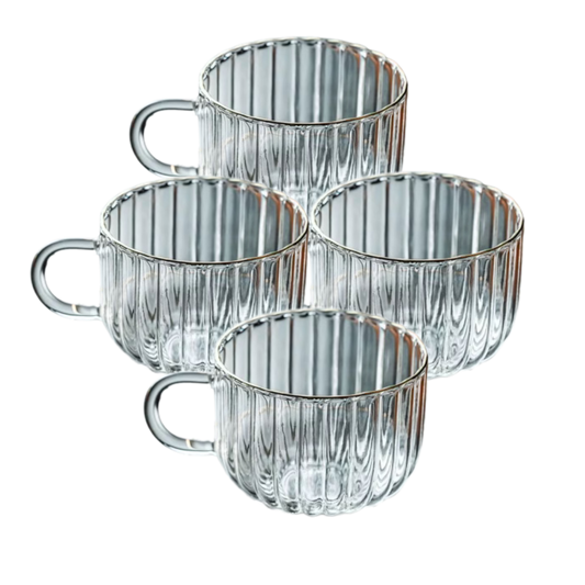 Theeglas Ribbel - set van 4