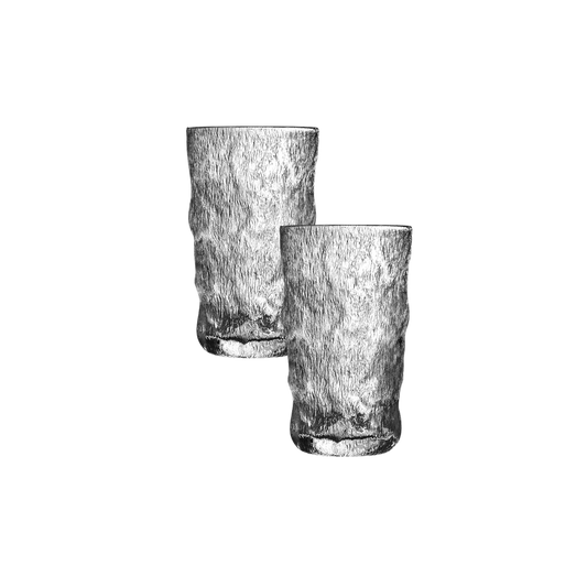 Mat organisch glas L - set van 2